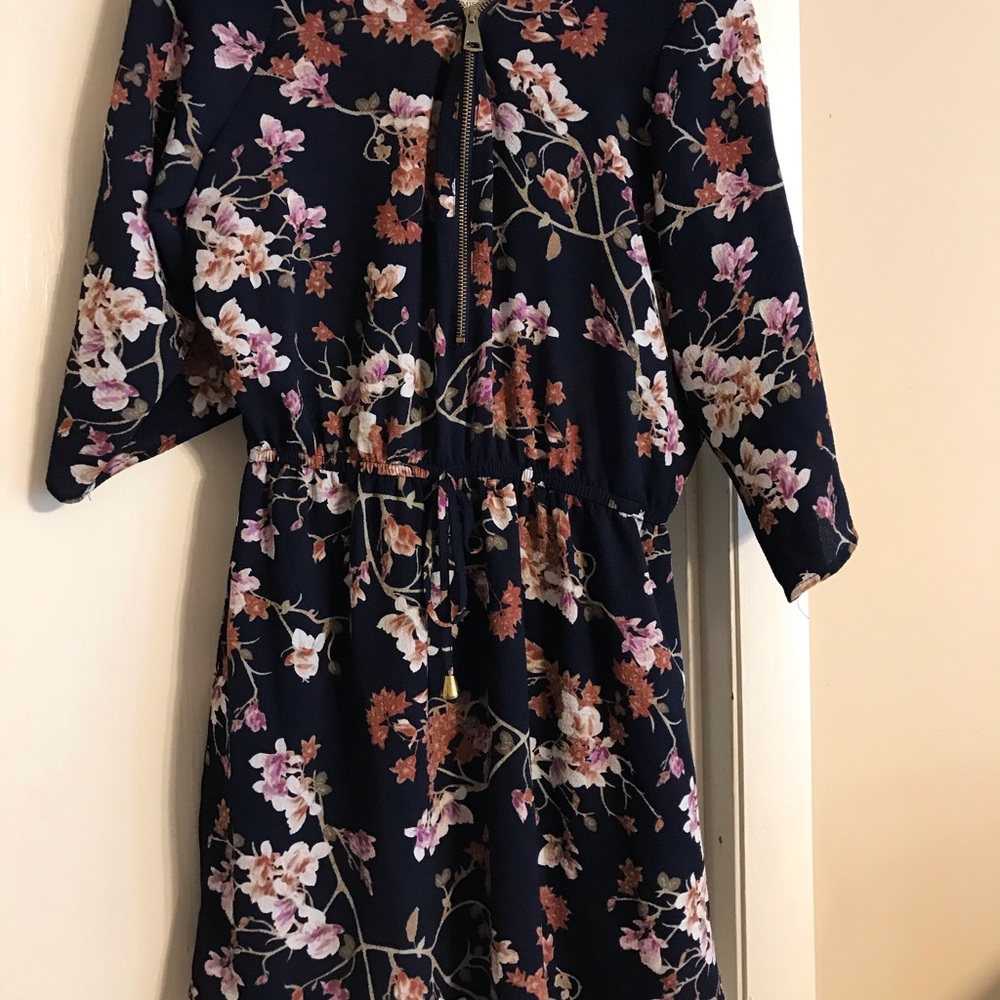 Navy Floral Dress